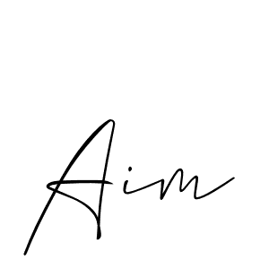 Aim stylish signature style. Best Handwritten Sign (Allison_Script) for my name. Handwritten Signature Collection Ideas for my name Aim. Aim signature style 2 images and pictures png