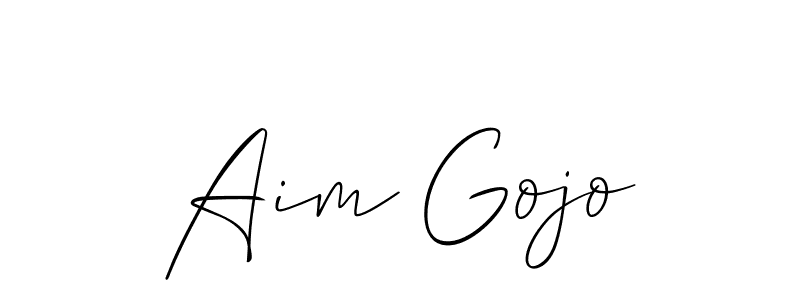 How to make Aim Gojo name signature. Use Allison_Script style for creating short signs online. This is the latest handwritten sign. Aim Gojo signature style 2 images and pictures png