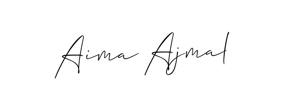 Also we have Aima Ajmal name is the best signature style. Create professional handwritten signature collection using Allison_Script autograph style. Aima Ajmal signature style 2 images and pictures png