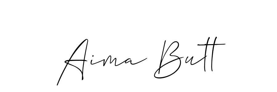 The best way (Allison_Script) to make a short signature is to pick only two or three words in your name. The name Aima Butt include a total of six letters. For converting this name. Aima Butt signature style 2 images and pictures png