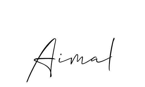 Design your own signature with our free online signature maker. With this signature software, you can create a handwritten (Allison_Script) signature for name Aimal. Aimal signature style 2 images and pictures png