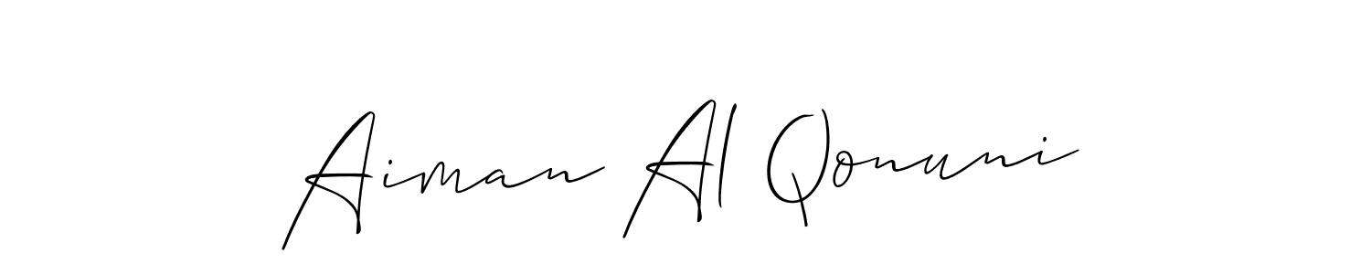 Check out images of Autograph of Aiman Al Qonuni name. Actor Aiman Al Qonuni Signature Style. Allison_Script is a professional sign style online. Aiman Al Qonuni signature style 2 images and pictures png