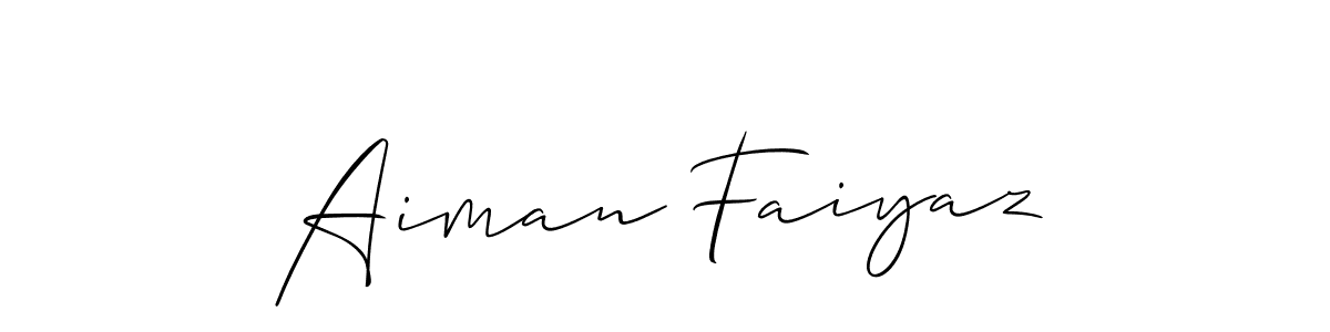 Make a beautiful signature design for name Aiman Faiyaz. Use this online signature maker to create a handwritten signature for free. Aiman Faiyaz signature style 2 images and pictures png