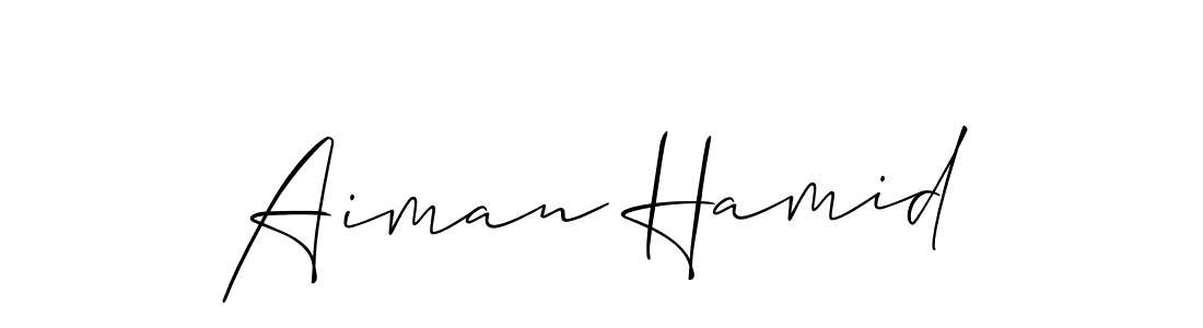 How to Draw Aiman Hamid signature style? Allison_Script is a latest design signature styles for name Aiman Hamid. Aiman Hamid signature style 2 images and pictures png