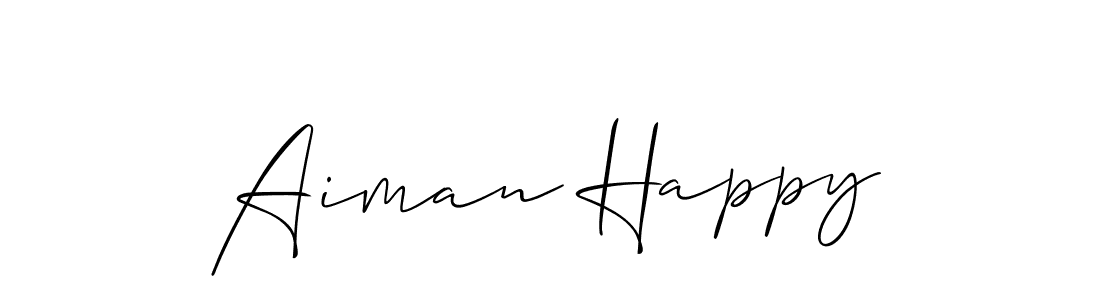 Aiman Happy stylish signature style. Best Handwritten Sign (Allison_Script) for my name. Handwritten Signature Collection Ideas for my name Aiman Happy. Aiman Happy signature style 2 images and pictures png