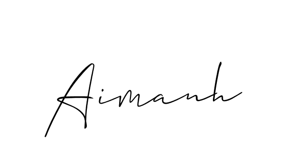 Make a short Aimanh signature style. Manage your documents anywhere anytime using Allison_Script. Create and add eSignatures, submit forms, share and send files easily. Aimanh signature style 2 images and pictures png