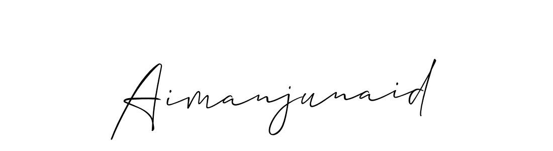 How to make Aimanjunaid signature? Allison_Script is a professional autograph style. Create handwritten signature for Aimanjunaid name. Aimanjunaid signature style 2 images and pictures png