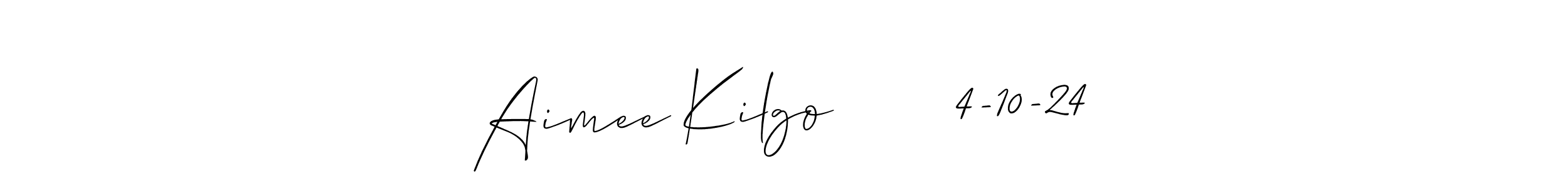 Check out images of Autograph of Aimee Kilgo       4-10-24 name. Actor Aimee Kilgo       4-10-24 Signature Style. Allison_Script is a professional sign style online. Aimee Kilgo       4-10-24 signature style 2 images and pictures png