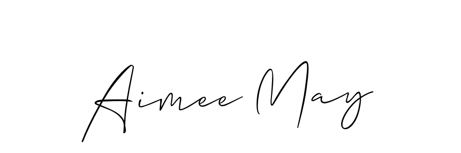 Allison_Script is a professional signature style that is perfect for those who want to add a touch of class to their signature. It is also a great choice for those who want to make their signature more unique. Get Aimee May name to fancy signature for free. Aimee May signature style 2 images and pictures png