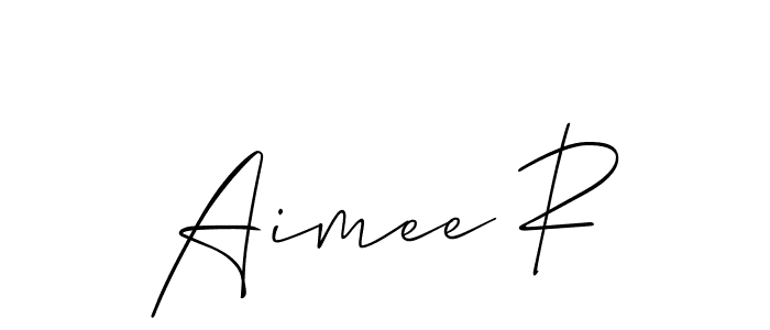How to Draw Aimee R signature style? Allison_Script is a latest design signature styles for name Aimee R. Aimee R signature style 2 images and pictures png