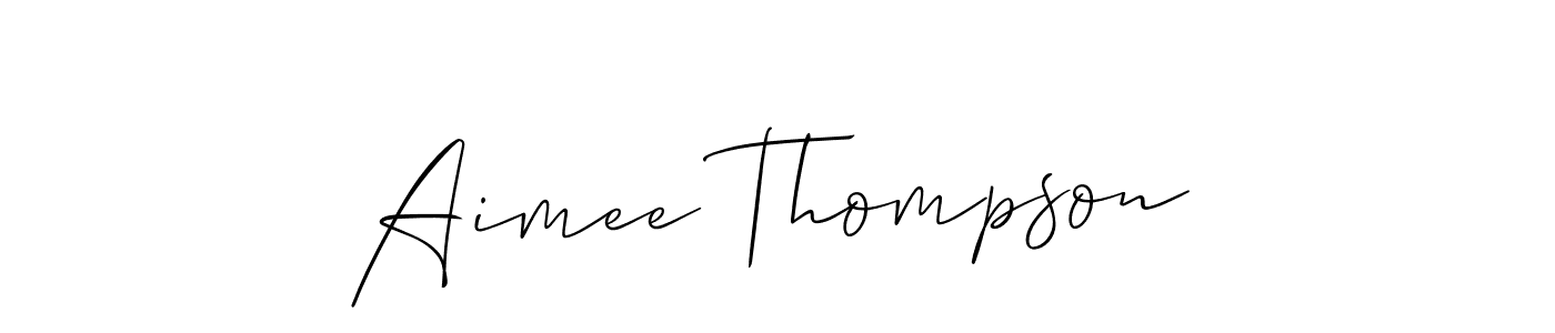 Create a beautiful signature design for name Aimee Thompson. With this signature (Allison_Script) fonts, you can make a handwritten signature for free. Aimee Thompson signature style 2 images and pictures png