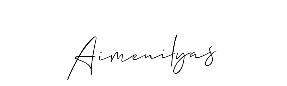 if you are searching for the best signature style for your name Aimenilyas. so please give up your signature search. here we have designed multiple signature styles  using Allison_Script. Aimenilyas signature style 2 images and pictures png