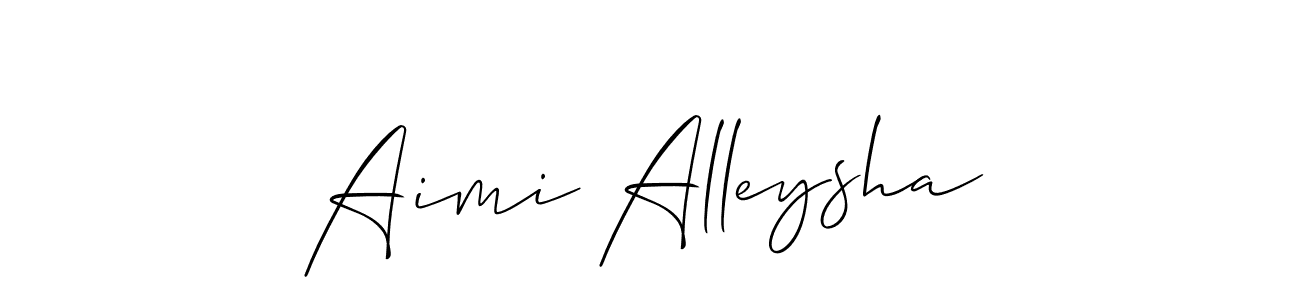 if you are searching for the best signature style for your name Aimi Alleysha. so please give up your signature search. here we have designed multiple signature styles  using Allison_Script. Aimi Alleysha signature style 2 images and pictures png