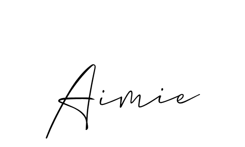 Design your own signature with our free online signature maker. With this signature software, you can create a handwritten (Allison_Script) signature for name Aimie. Aimie signature style 2 images and pictures png