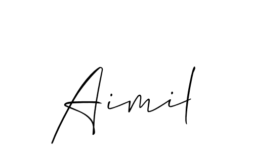 Aimil stylish signature style. Best Handwritten Sign (Allison_Script) for my name. Handwritten Signature Collection Ideas for my name Aimil. Aimil signature style 2 images and pictures png