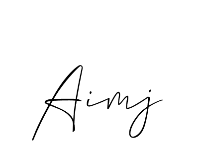 Design your own signature with our free online signature maker. With this signature software, you can create a handwritten (Allison_Script) signature for name Aimj. Aimj signature style 2 images and pictures png