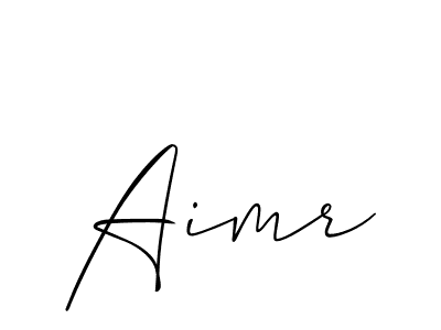 Design your own signature with our free online signature maker. With this signature software, you can create a handwritten (Allison_Script) signature for name Aimr. Aimr signature style 2 images and pictures png