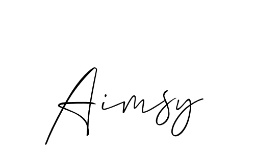 Aimsy stylish signature style. Best Handwritten Sign (Allison_Script) for my name. Handwritten Signature Collection Ideas for my name Aimsy. Aimsy signature style 2 images and pictures png