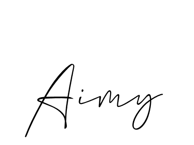 Make a beautiful signature design for name Aimy. With this signature (Allison_Script) style, you can create a handwritten signature for free. Aimy signature style 2 images and pictures png