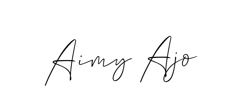 Also You can easily find your signature by using the search form. We will create Aimy Ajo name handwritten signature images for you free of cost using Allison_Script sign style. Aimy Ajo signature style 2 images and pictures png