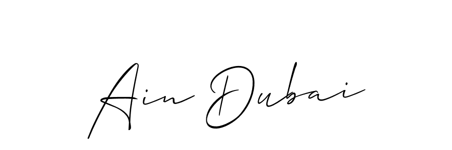 How to Draw Ain Dubai signature style? Allison_Script is a latest design signature styles for name Ain Dubai. Ain Dubai signature style 2 images and pictures png
