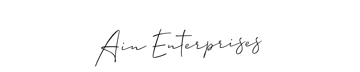 Design your own signature with our free online signature maker. With this signature software, you can create a handwritten (Allison_Script) signature for name Ain Enterprises. Ain Enterprises signature style 2 images and pictures png