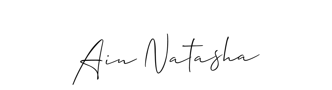 It looks lik you need a new signature style for name Ain Natasha. Design unique handwritten (Allison_Script) signature with our free signature maker in just a few clicks. Ain Natasha signature style 2 images and pictures png