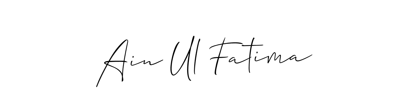 How to make Ain Ul Fatima signature? Allison_Script is a professional autograph style. Create handwritten signature for Ain Ul Fatima name. Ain Ul Fatima signature style 2 images and pictures png