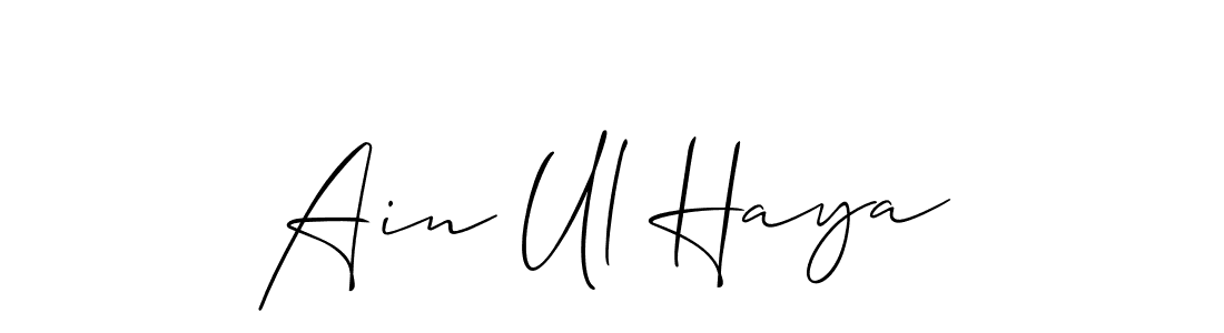 How to Draw Ain Ul Haya signature style? Allison_Script is a latest design signature styles for name Ain Ul Haya. Ain Ul Haya signature style 2 images and pictures png