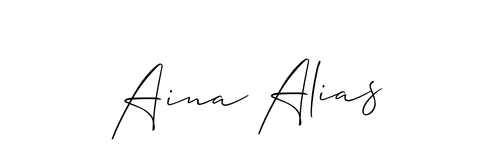 Also we have Aina Alias name is the best signature style. Create professional handwritten signature collection using Allison_Script autograph style. Aina Alias signature style 2 images and pictures png