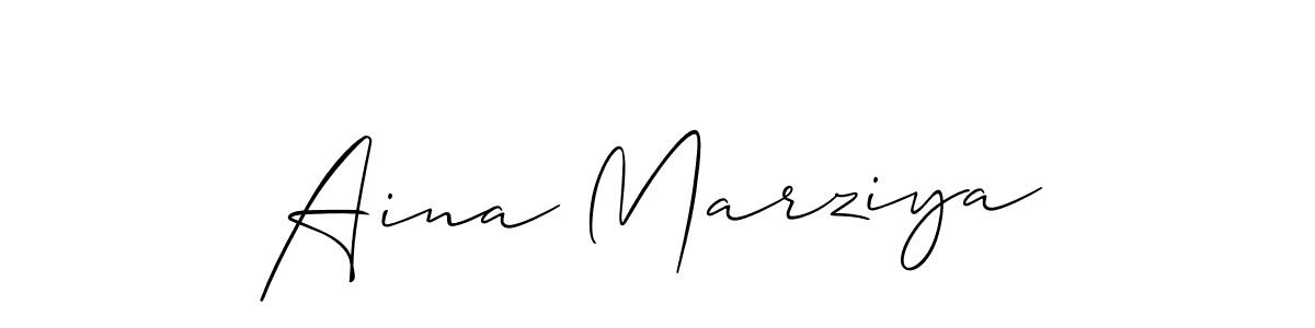 if you are searching for the best signature style for your name Aina Marziya. so please give up your signature search. here we have designed multiple signature styles  using Allison_Script. Aina Marziya signature style 2 images and pictures png