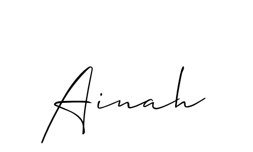 Also You can easily find your signature by using the search form. We will create Ainah name handwritten signature images for you free of cost using Allison_Script sign style. Ainah signature style 2 images and pictures png