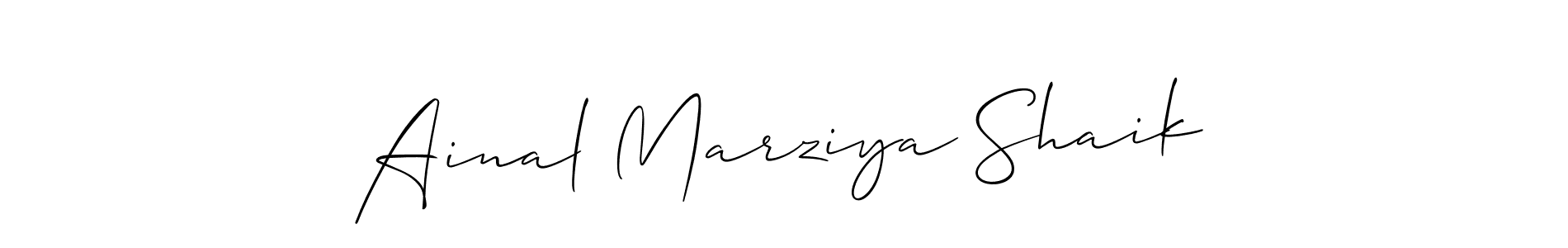 Once you've used our free online signature maker to create your best signature Allison_Script style, it's time to enjoy all of the benefits that Ainal Marziya Shaik name signing documents. Ainal Marziya Shaik signature style 2 images and pictures png