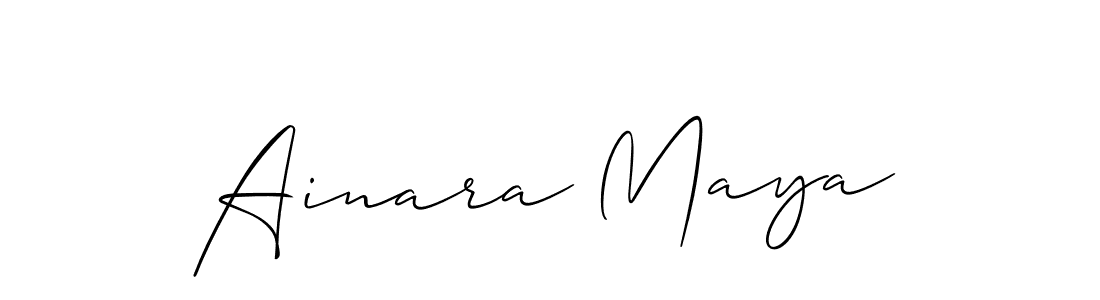 You should practise on your own different ways (Allison_Script) to write your name (Ainara Maya) in signature. don't let someone else do it for you. Ainara Maya signature style 2 images and pictures png