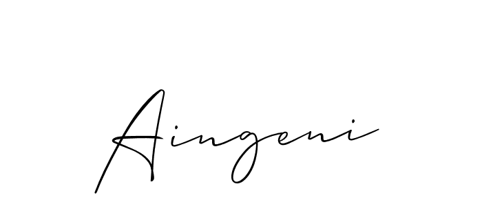 Once you've used our free online signature maker to create your best signature Allison_Script style, it's time to enjoy all of the benefits that Aingeni name signing documents. Aingeni signature style 2 images and pictures png