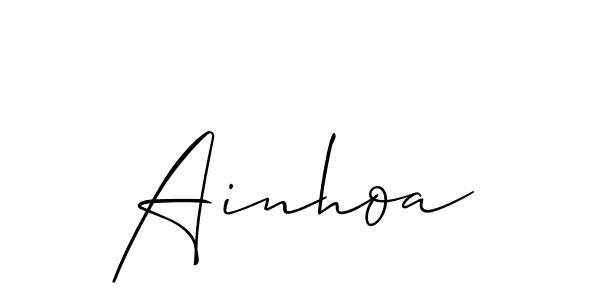 This is the best signature style for the Ainhoa name. Also you like these signature font (Allison_Script). Mix name signature. Ainhoa signature style 2 images and pictures png