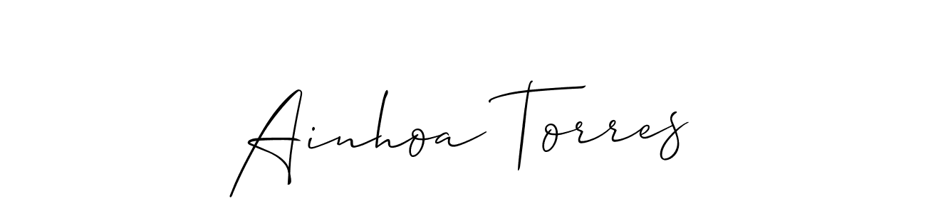 Also we have Ainhoa Torres name is the best signature style. Create professional handwritten signature collection using Allison_Script autograph style. Ainhoa Torres signature style 2 images and pictures png