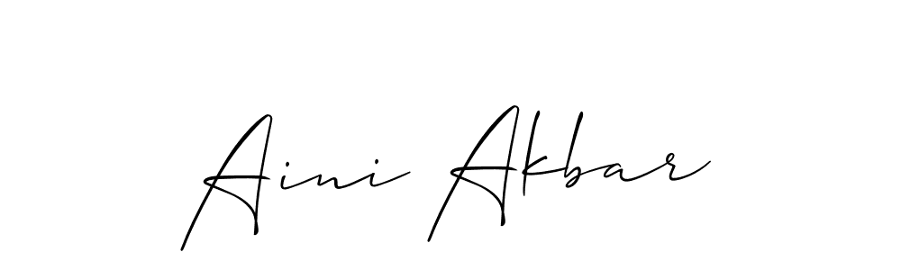 Similarly Allison_Script is the best handwritten signature design. Signature creator online .You can use it as an online autograph creator for name Aini Akbar. Aini Akbar signature style 2 images and pictures png