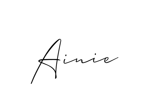 You should practise on your own different ways (Allison_Script) to write your name (Ainie) in signature. don't let someone else do it for you. Ainie signature style 2 images and pictures png