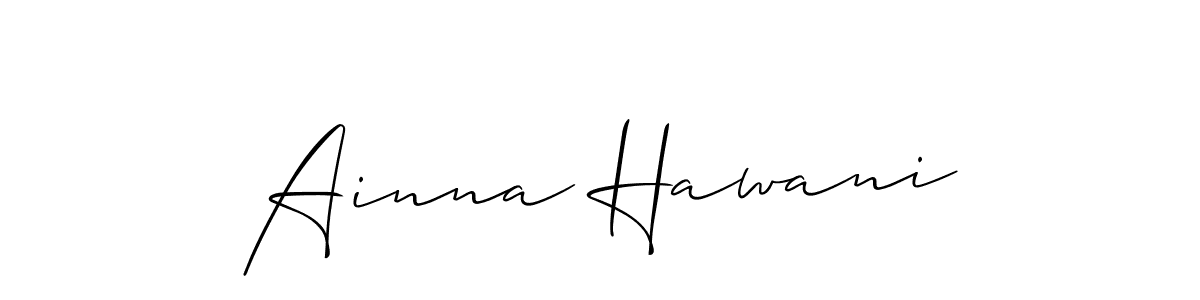 You should practise on your own different ways (Allison_Script) to write your name (Ainna Hawani) in signature. don't let someone else do it for you. Ainna Hawani signature style 2 images and pictures png