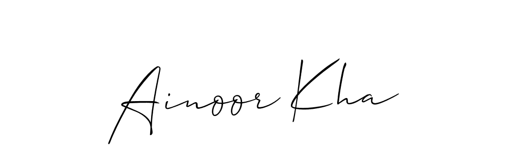 Make a beautiful signature design for name Ainoor Kha. Use this online signature maker to create a handwritten signature for free. Ainoor Kha signature style 2 images and pictures png