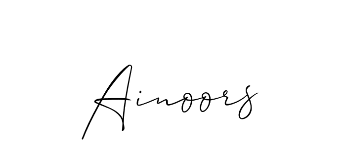 Also You can easily find your signature by using the search form. We will create Ainoors name handwritten signature images for you free of cost using Allison_Script sign style. Ainoors signature style 2 images and pictures png