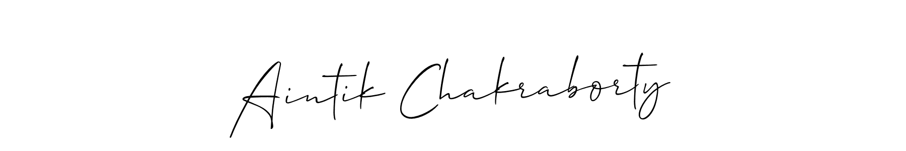 Aintik Chakraborty stylish signature style. Best Handwritten Sign (Allison_Script) for my name. Handwritten Signature Collection Ideas for my name Aintik Chakraborty. Aintik Chakraborty signature style 2 images and pictures png