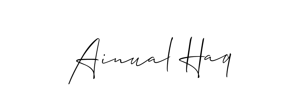 Ainual Haq stylish signature style. Best Handwritten Sign (Allison_Script) for my name. Handwritten Signature Collection Ideas for my name Ainual Haq. Ainual Haq signature style 2 images and pictures png