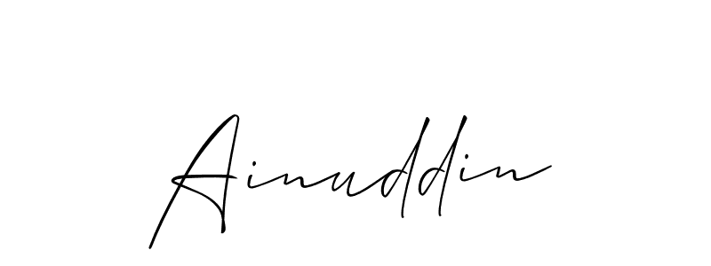 Once you've used our free online signature maker to create your best signature Allison_Script style, it's time to enjoy all of the benefits that Ainuddin name signing documents. Ainuddin signature style 2 images and pictures png