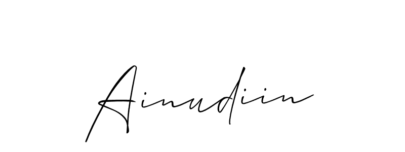 Also You can easily find your signature by using the search form. We will create Ainudiin name handwritten signature images for you free of cost using Allison_Script sign style. Ainudiin signature style 2 images and pictures png