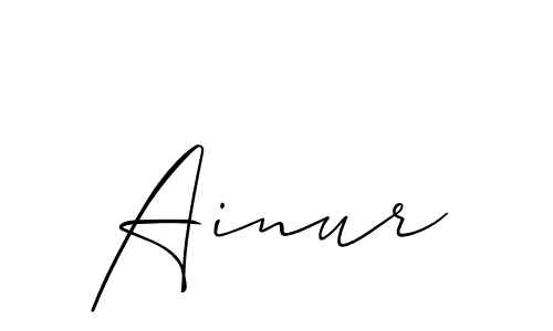 The best way (Allison_Script) to make a short signature is to pick only two or three words in your name. The name Ainur include a total of six letters. For converting this name. Ainur signature style 2 images and pictures png
