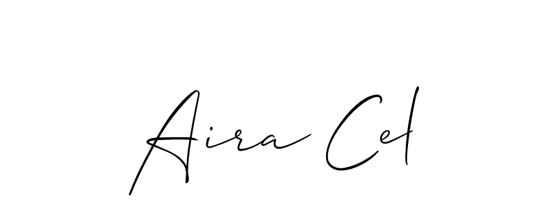 How to make Aira Cel signature? Allison_Script is a professional autograph style. Create handwritten signature for Aira Cel name. Aira Cel signature style 2 images and pictures png