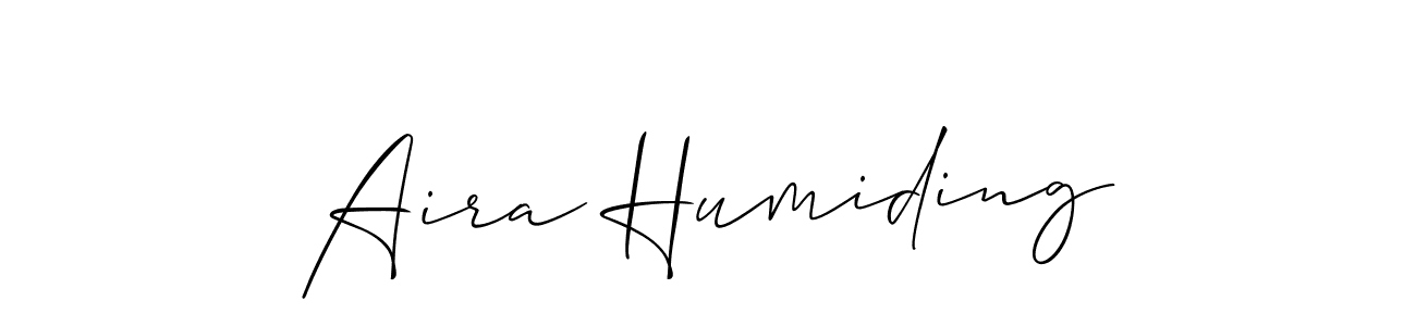 How to make Aira Humiding signature? Allison_Script is a professional autograph style. Create handwritten signature for Aira Humiding name. Aira Humiding signature style 2 images and pictures png