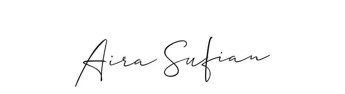 How to make Aira Sufian signature? Allison_Script is a professional autograph style. Create handwritten signature for Aira Sufian name. Aira Sufian signature style 2 images and pictures png